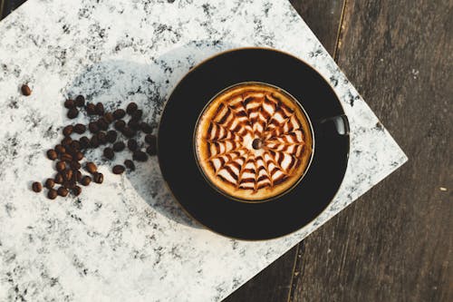 Free Flat Lay Photography of a Coffee in a Cup Stock Photo