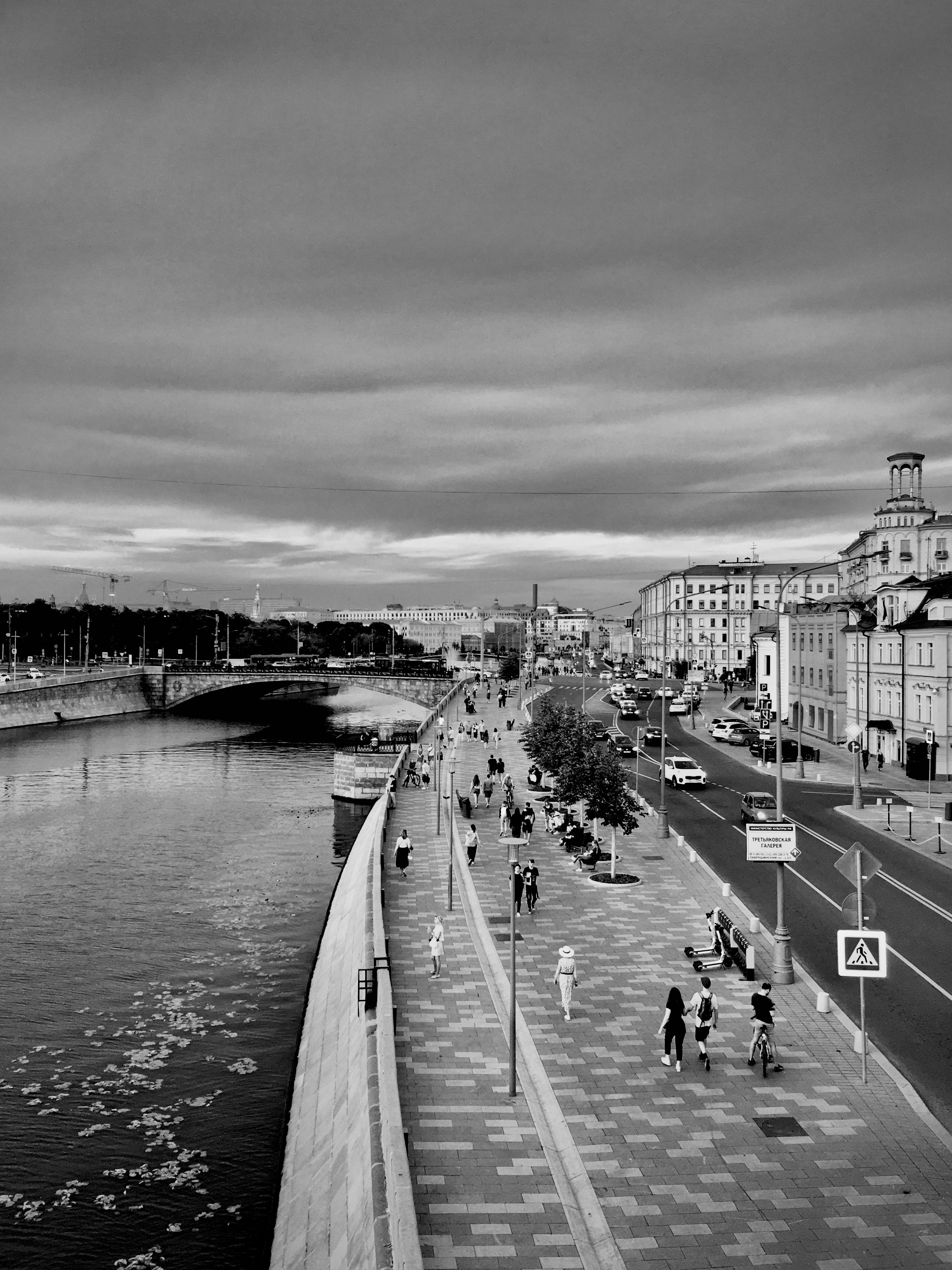 Grayscale Photo of People Walking on the Street · Free Stock Photo