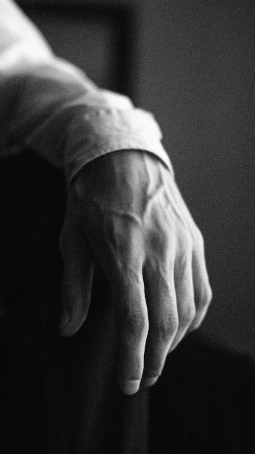 Imagine de stoc gratuită din alb-negru, degete, Mâna stângă
