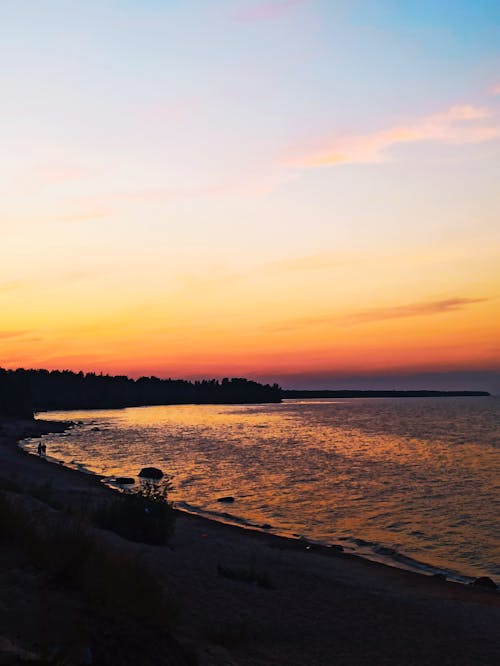 Scenic View of the Beach During Sunset