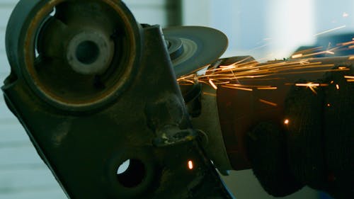 Close-up of an Angle Grinder