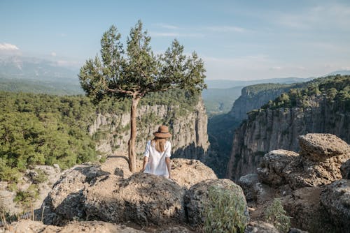 Back View of a Person at Tazı Kanyonu