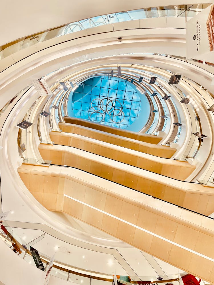 Low Angle Shot Of Luxury Staircase