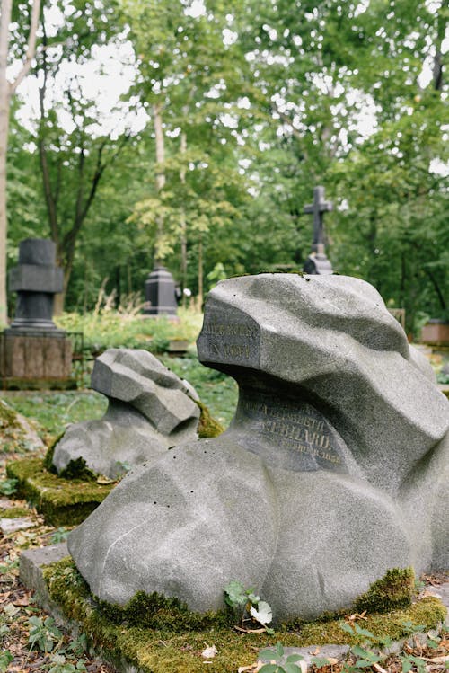 Tombstone at a Cemetery