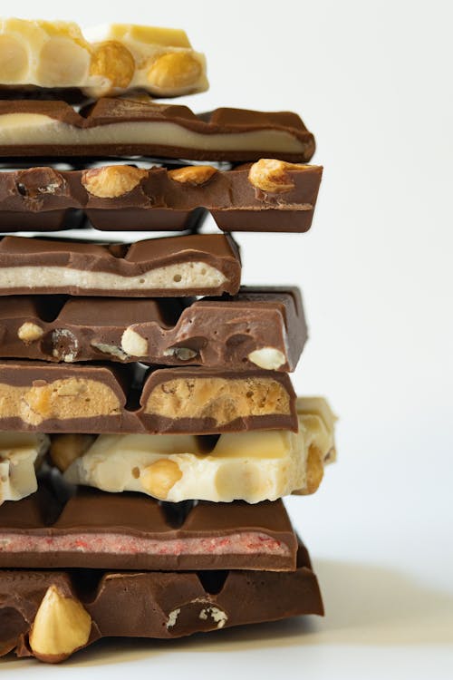 Free Brown and White Chocolate BarS Stock Photo