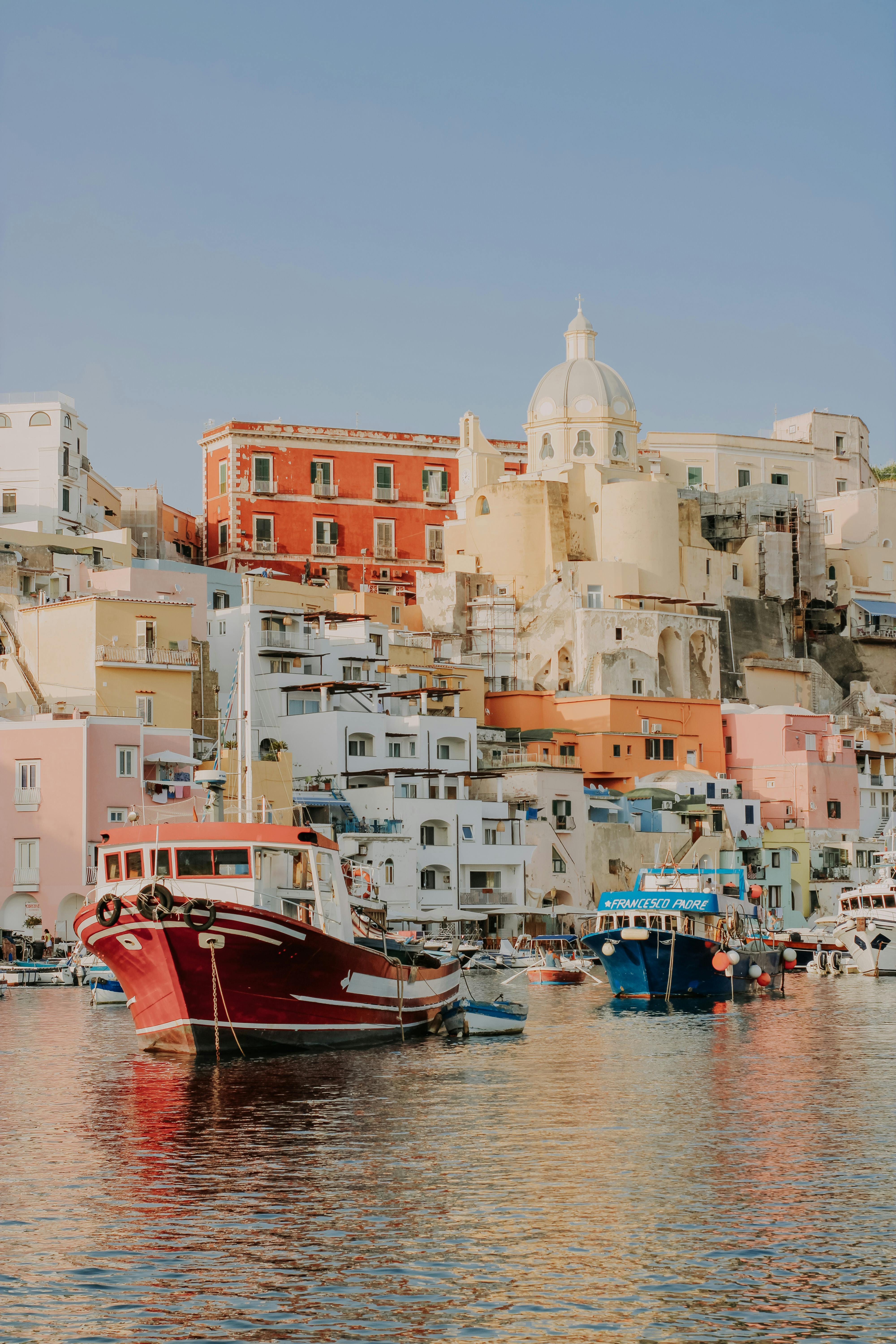 buildings in the island of procida italy