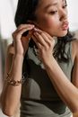 A Woman Wearing Fashion Accessories
