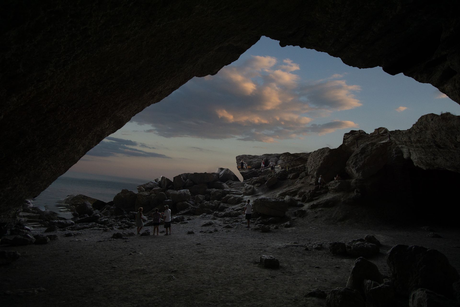 Dark Photograph with a Cave
