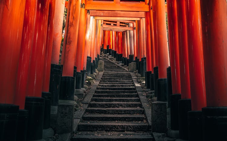 The Senbon Torii In Japan