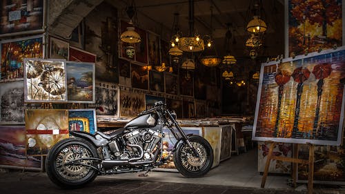 Black Cruiser Motorcycle