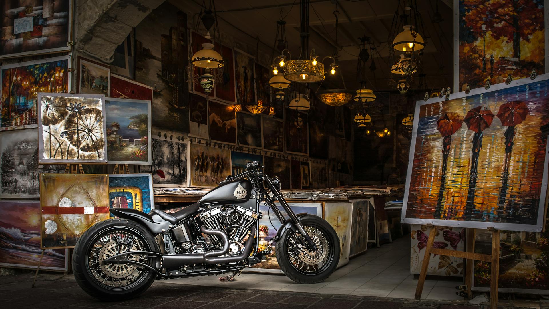 Black Cruiser Motorcycle