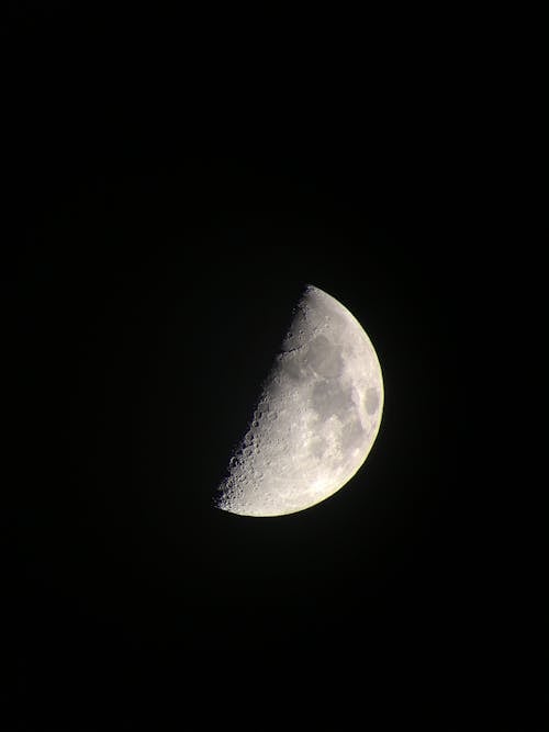 Free Photo of a Half Moon Stock Photo
