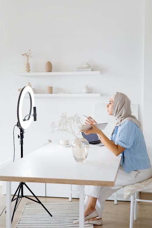 Photo of a Woman Streaming