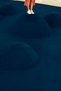 Black Rock on Blue Textile