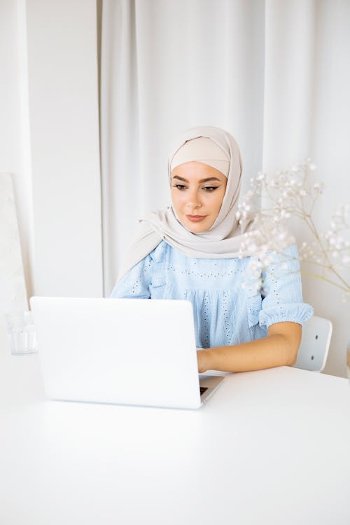 Woman Using a Laptop