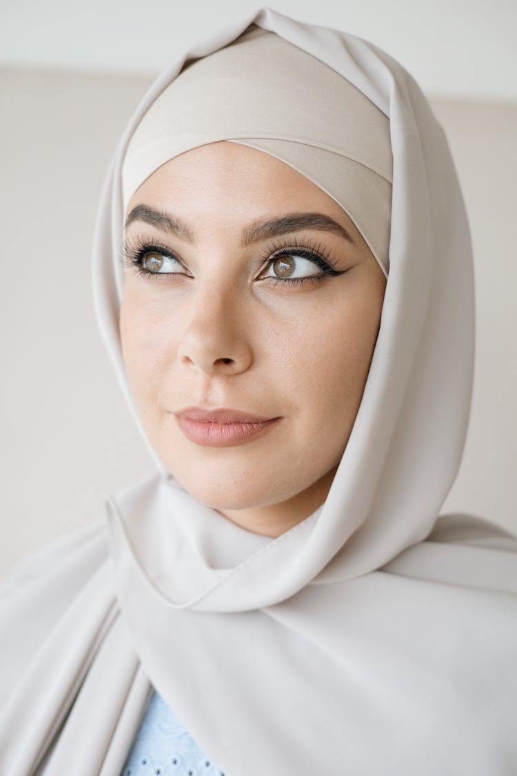 Close-Up Shot Of A Woman Wearing Hijab