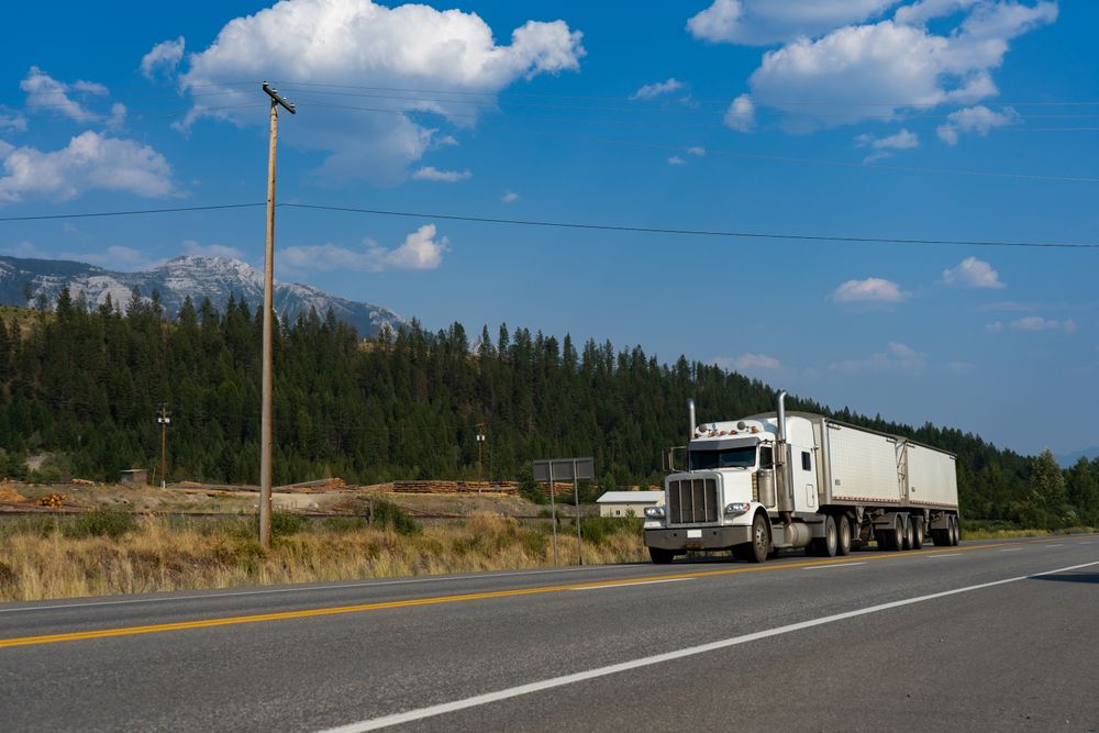 Unbranded road freight truck