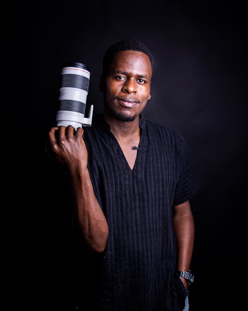 Imagine de stoc gratuită din aparat de fotografiat, bărbat african, filmul de fotografiere
