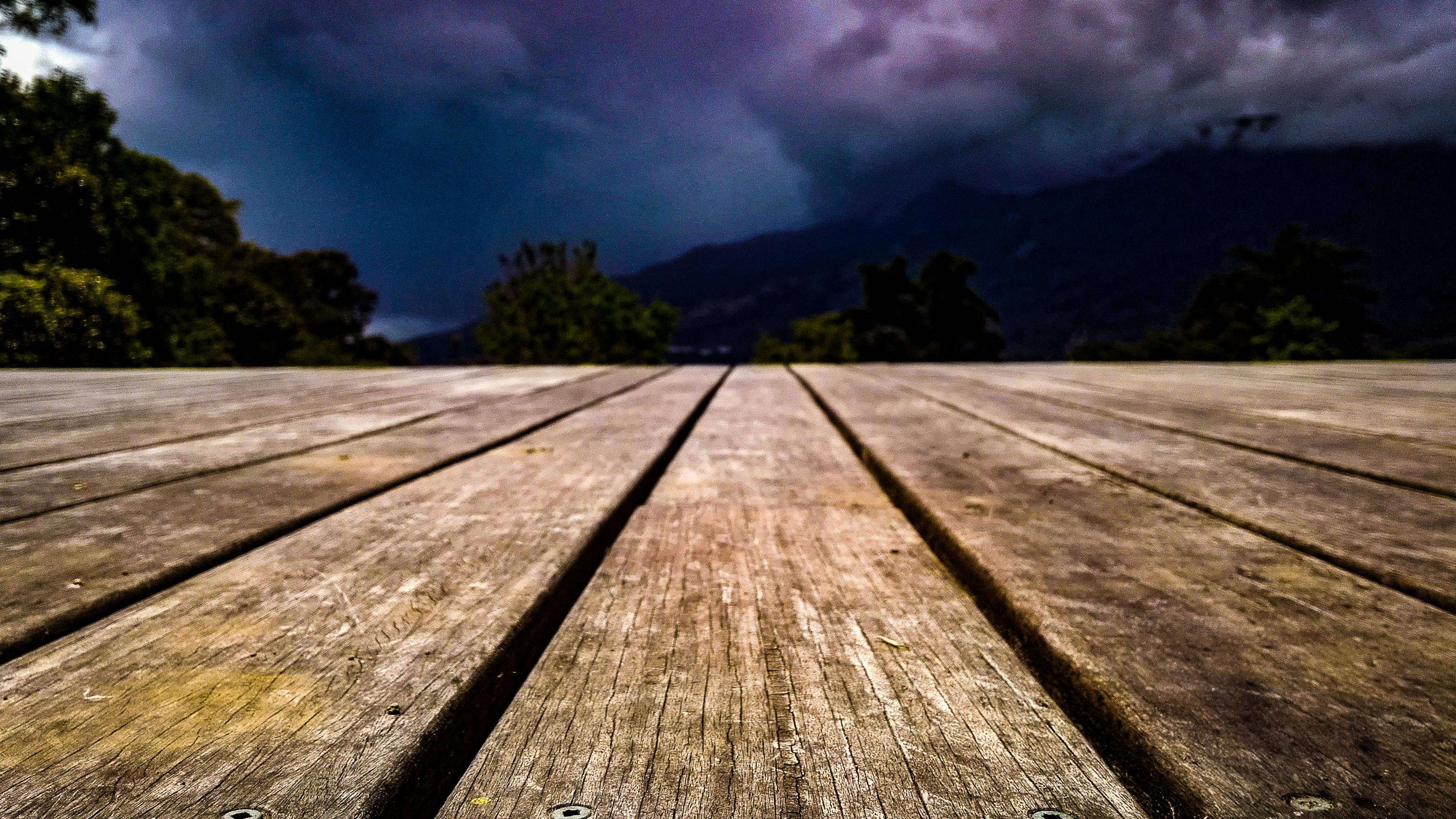 Free stock photo of dark clouds, deck, view deck