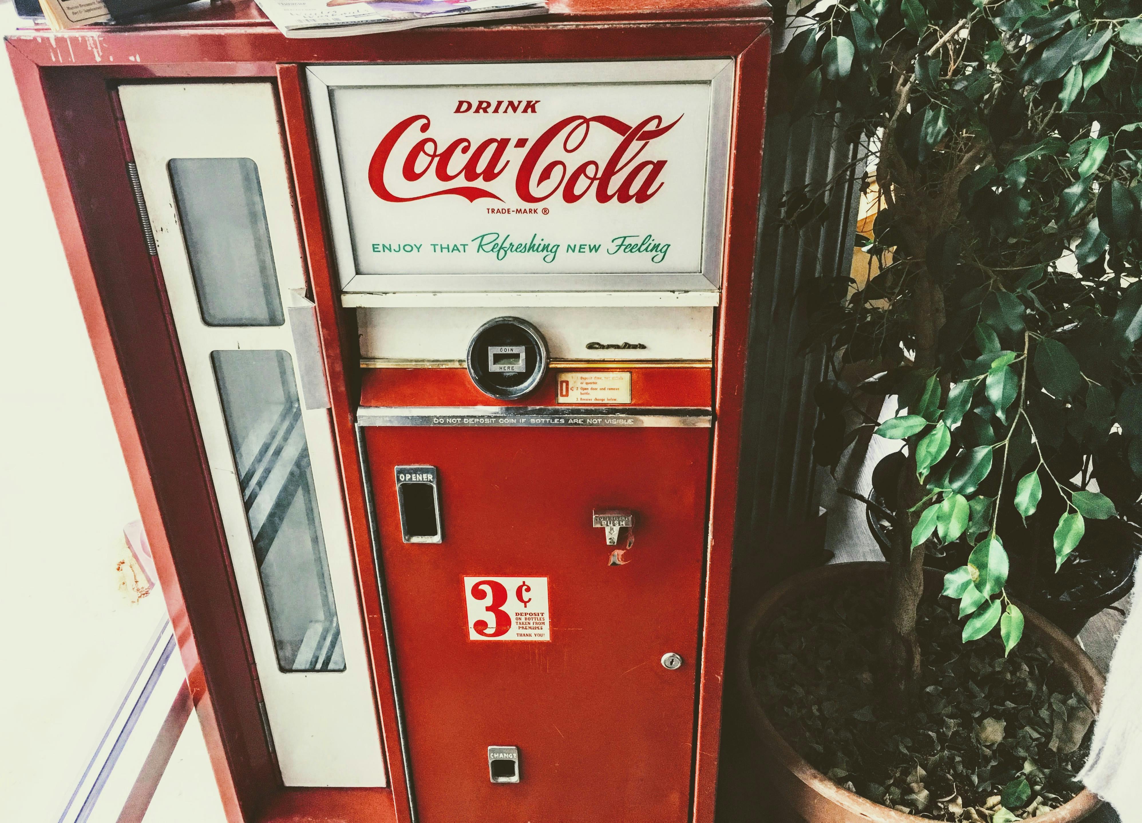 Red and White Coca-cola Vending Machine · Free Stock Photo