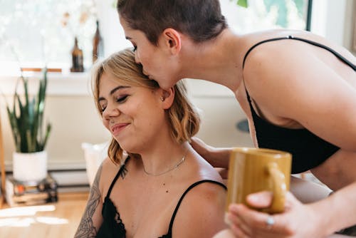 Foto profissional grátis de afeição, amor, beijo