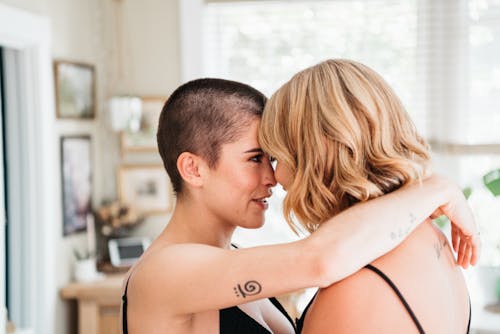 Free Women Looking at Each Other Stock Photo