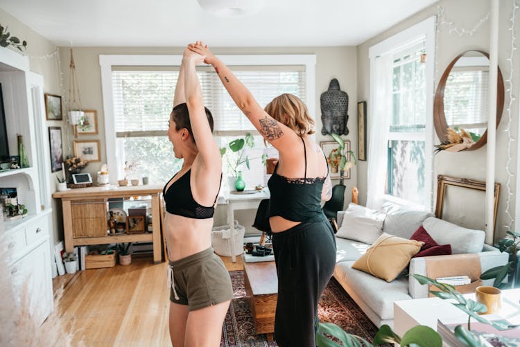 Women Dancing At Home