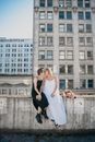 A Couple Kissing on the Rooftop