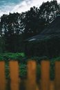 Black Wooden House Surrounded by Green Trees