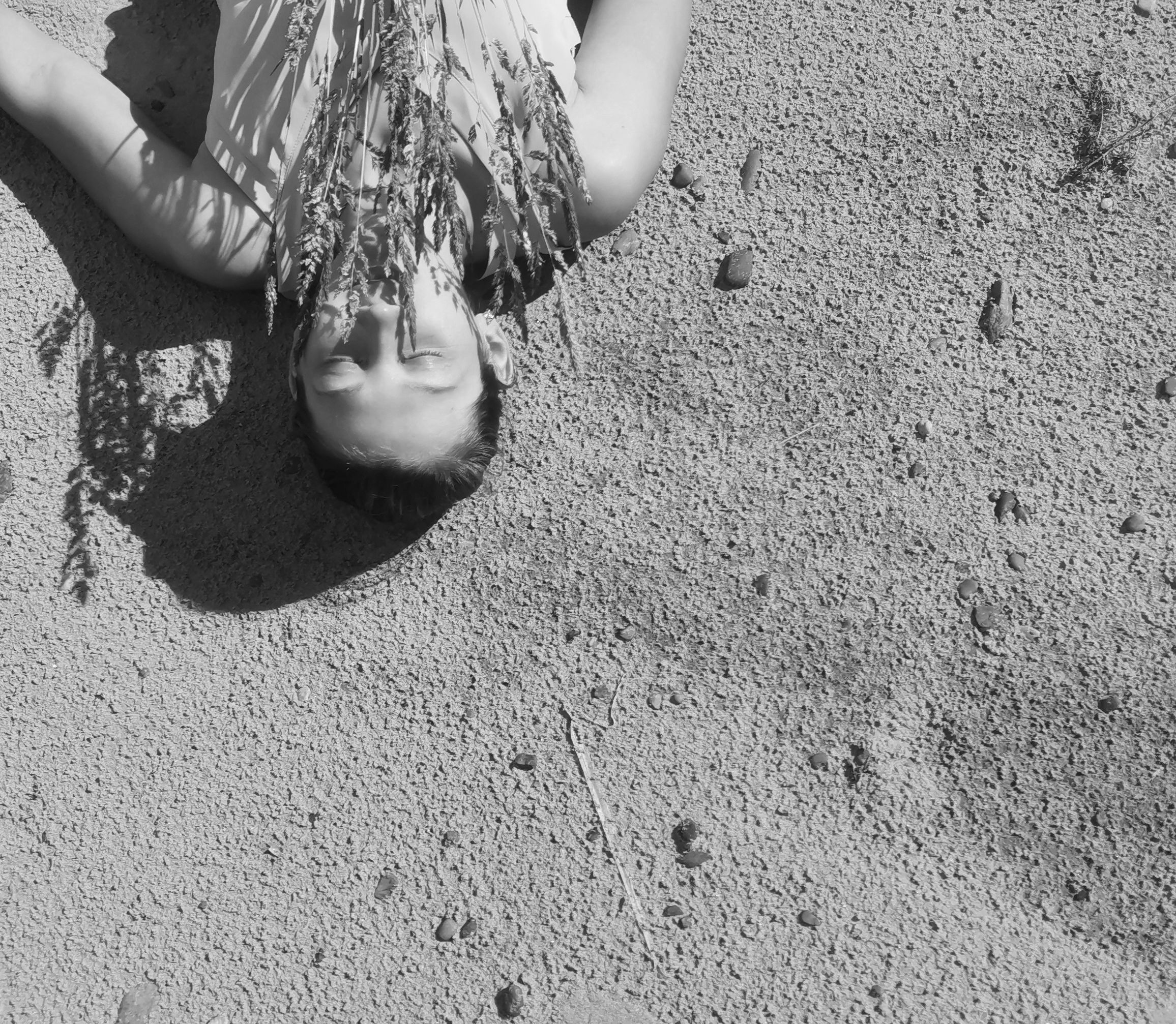 Woman in Tulle Dress Lying on Sand Beach · Free Stock Photo