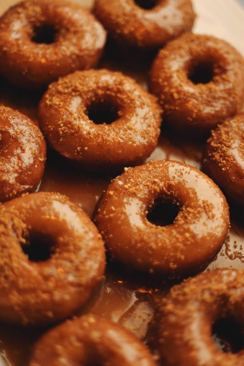 Close-Up Shot of Doughnuts