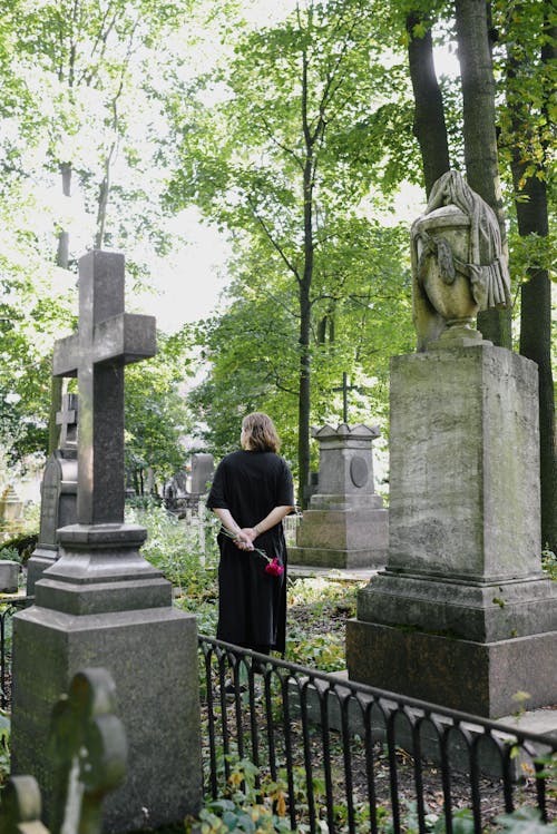 A Woman in a Cemetery 