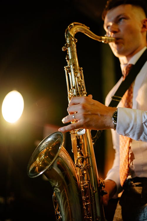 A Man Playing Saxophone