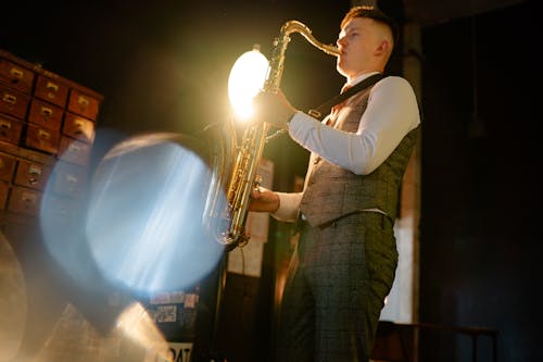 A Man Playing the Saxophone