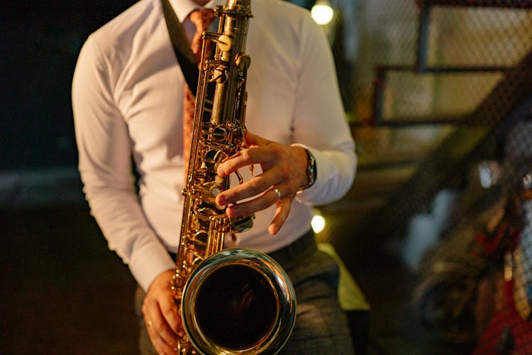 A Person Playing Saxophone 