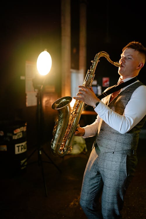 A Saxophonist Doing a Performance