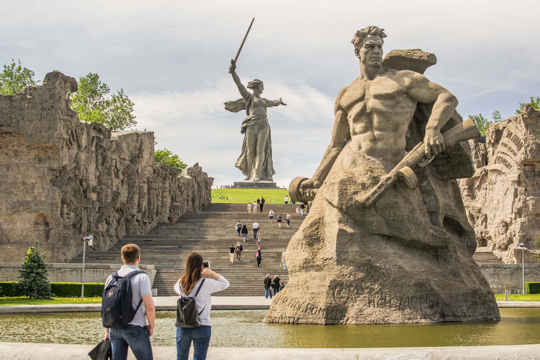 People Sightseeing Statues In Volgograd Russia Free Stock Photo People Sightseeing Statues In Volgograd Russia Free Stock Photo