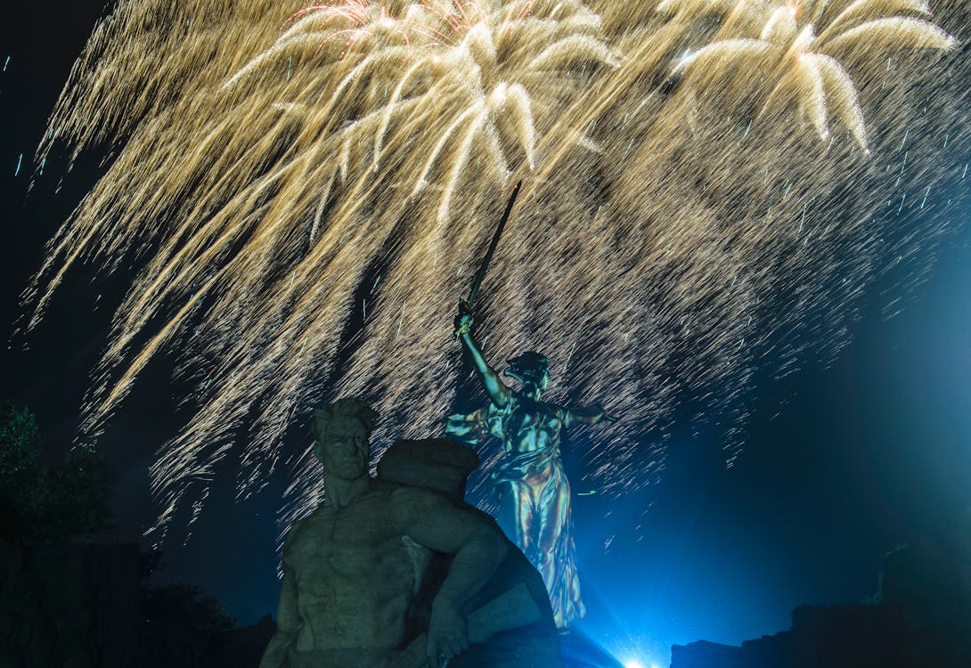 Základová fotografie zdarma na téma jasný, noc, ohňostroje