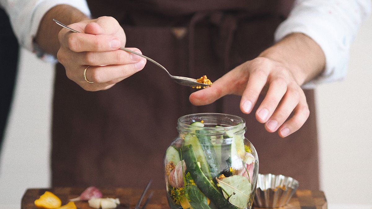 Fresh salad dressed with vinaigrette