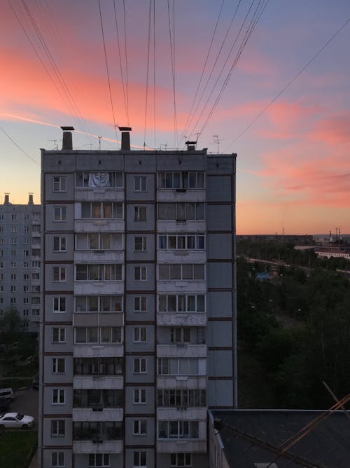 Apartment Building Exterior in the City