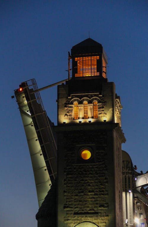Free Illuminated Tower at Night Stock Photo