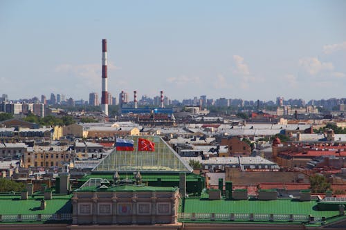 Aerial View of City Buildings