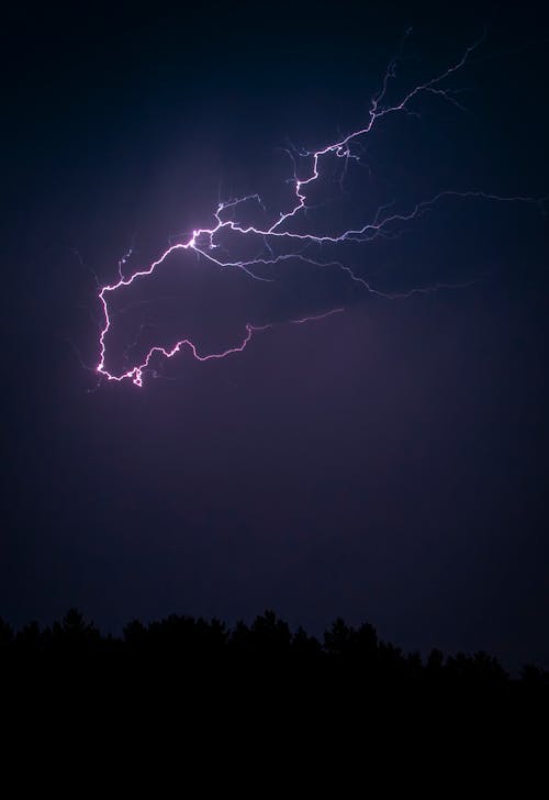 Photo of a Lighting Strike in the Sky