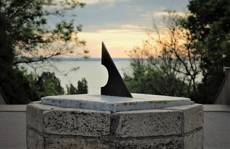 A Triangular Shape Monument By The Seaside