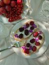 Strawberry Cake on White Ceramic Plate