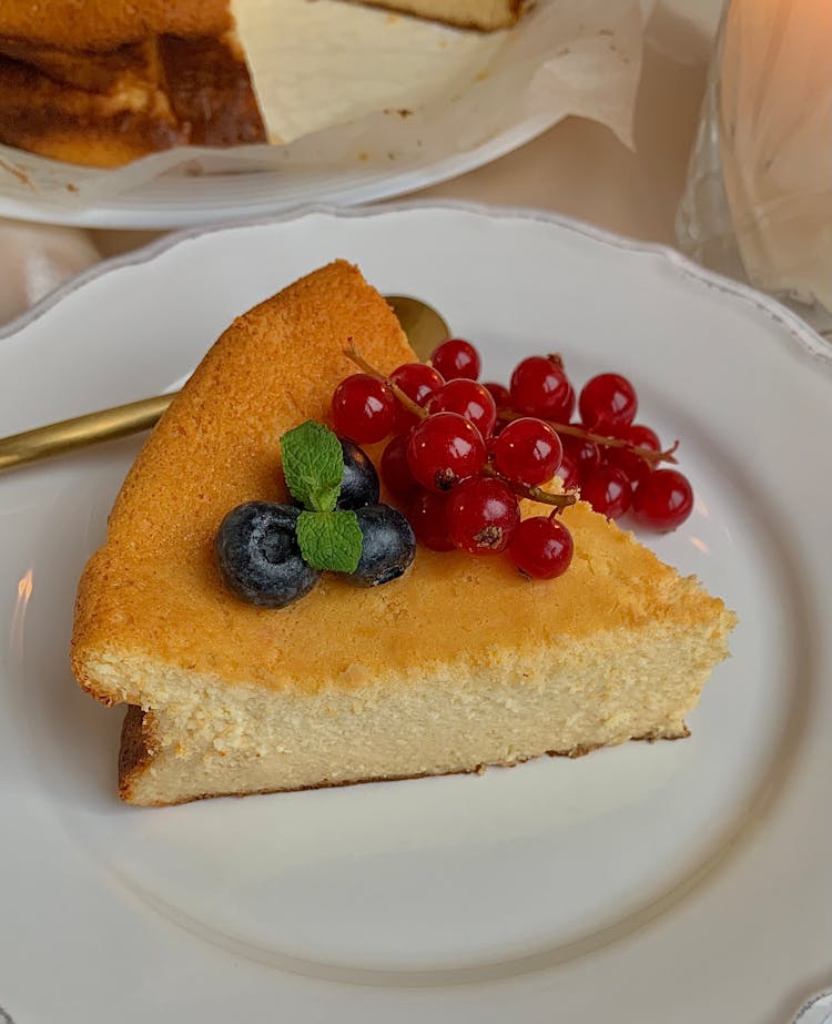 Slice Of Cake With Berries