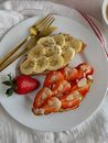 Toasts with Slices of  Fresh Fruits