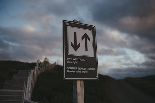 Close Up Photo of a Road Signage