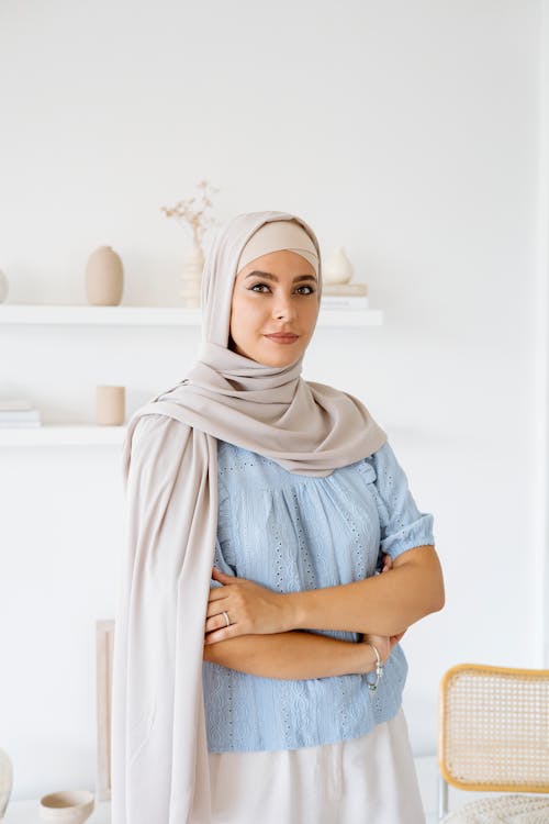 Free A Woman Wearing a Hijab  Stock Photo