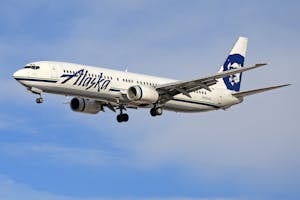 Alaska Airlines Plane in the Sky